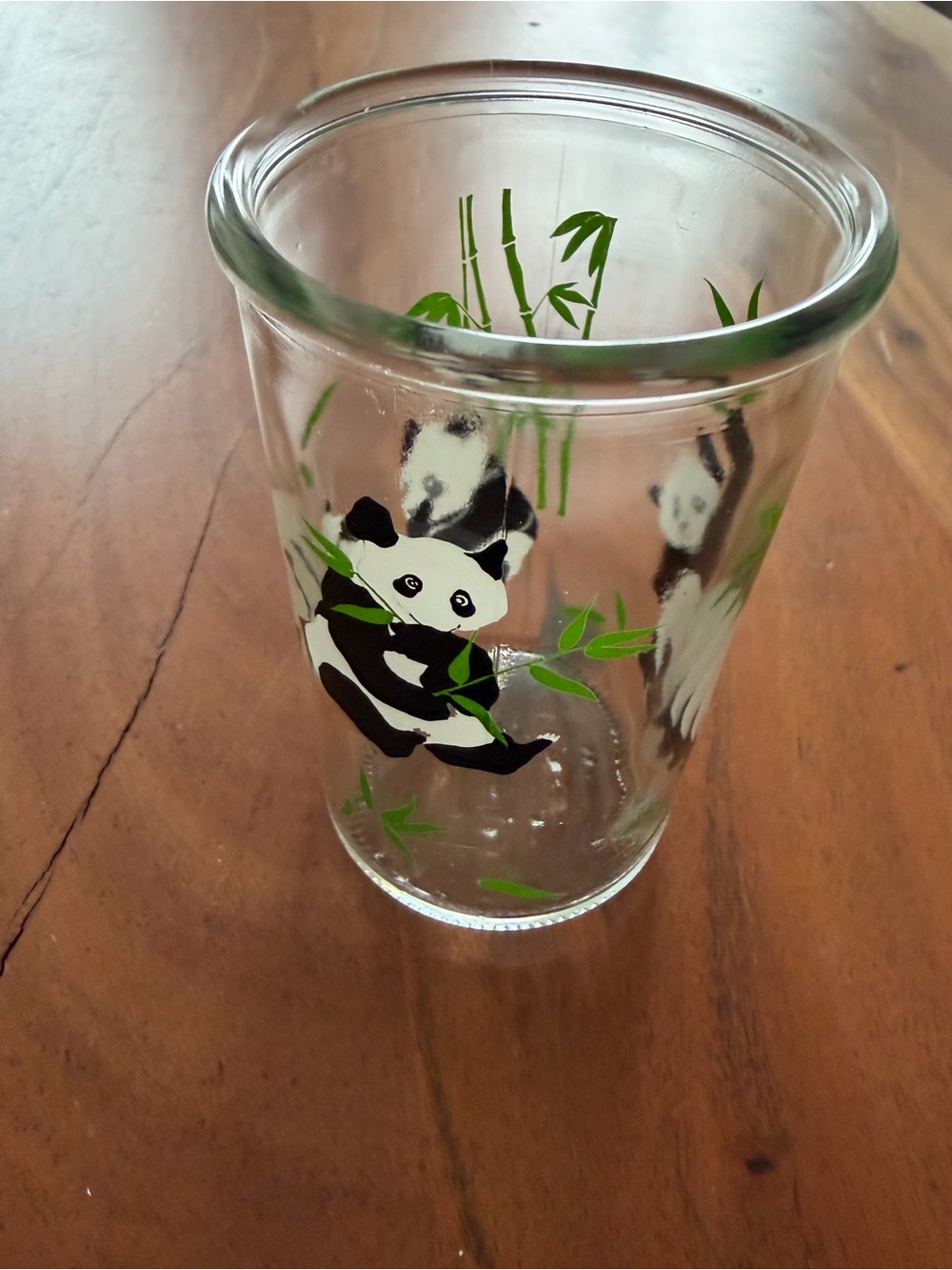 Vintage 60’s-70’s panda jelly jar juice glass